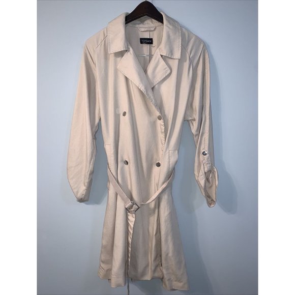 TopShop Beige Summer Trench Coat NWOT Sz 6 - Picture 1 of 10